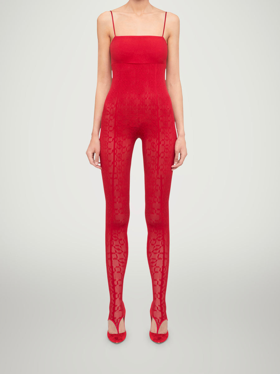 Intricate Sheer Pattern Jumpsuit Wolford Sydney
