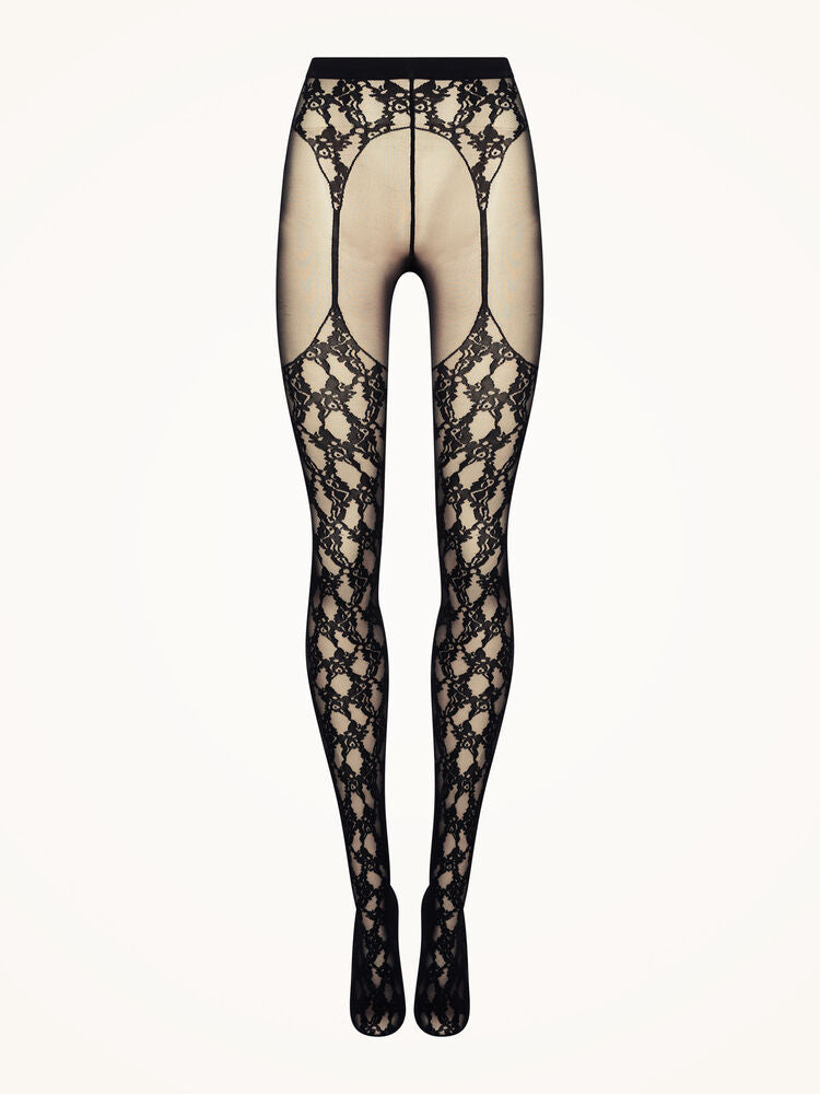 Floral Lace Suspender Tights