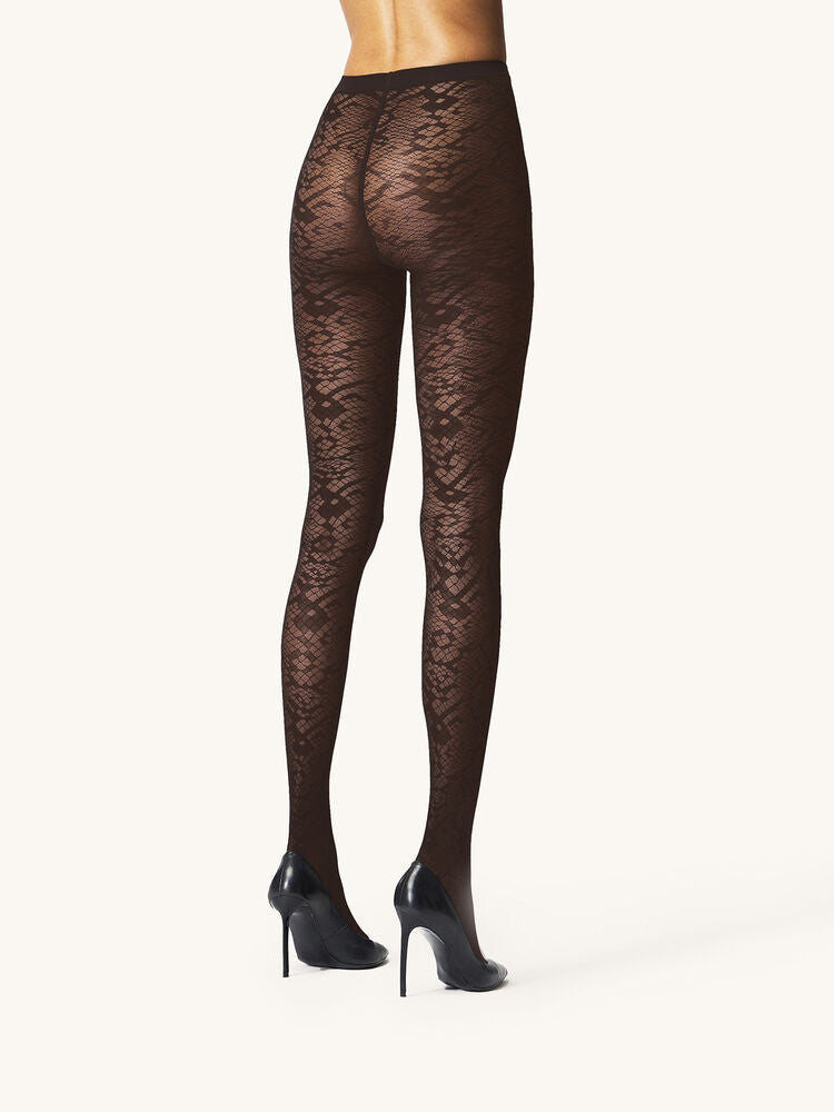 Snake Jacquard Tights