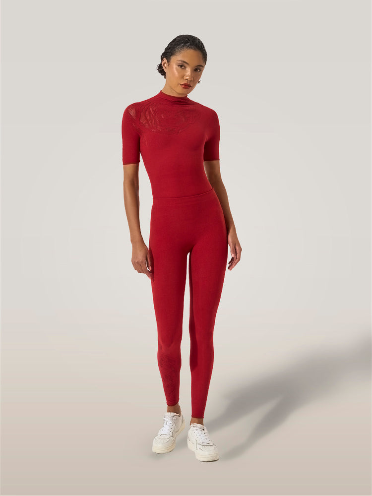Rose Net Leggings