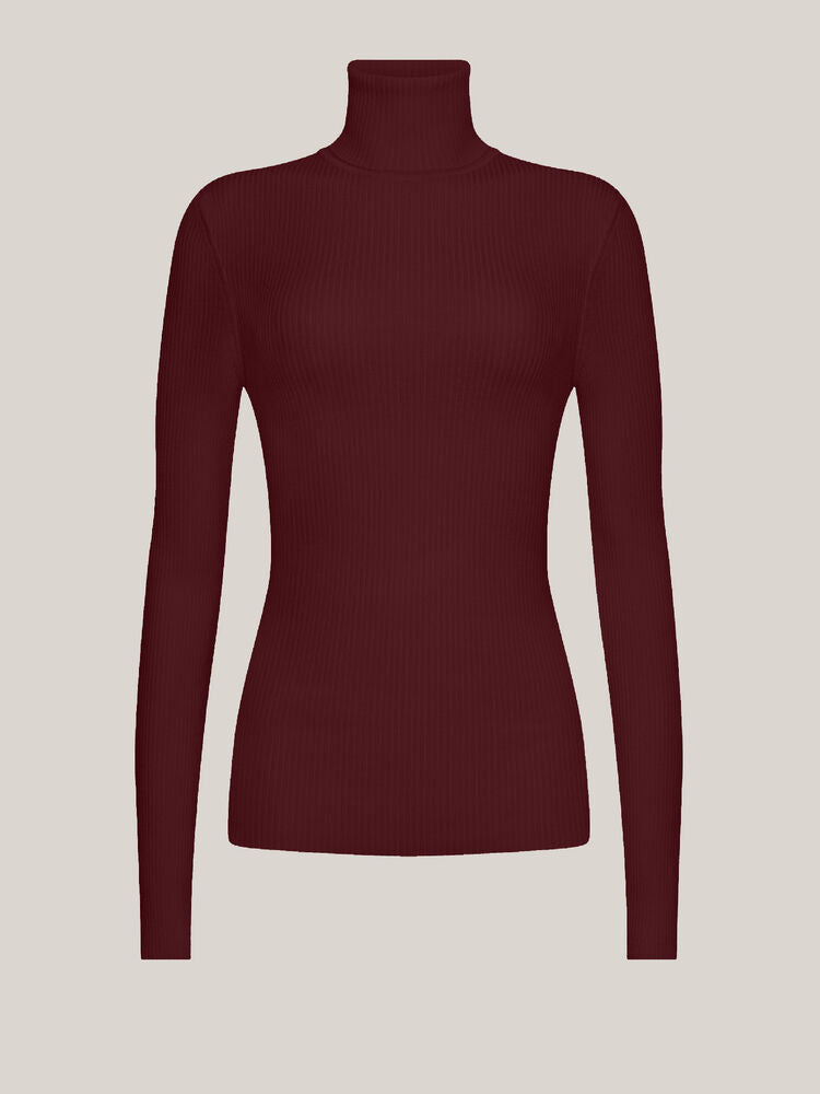 Fine Merino Rib Top Long Sleeves NEW