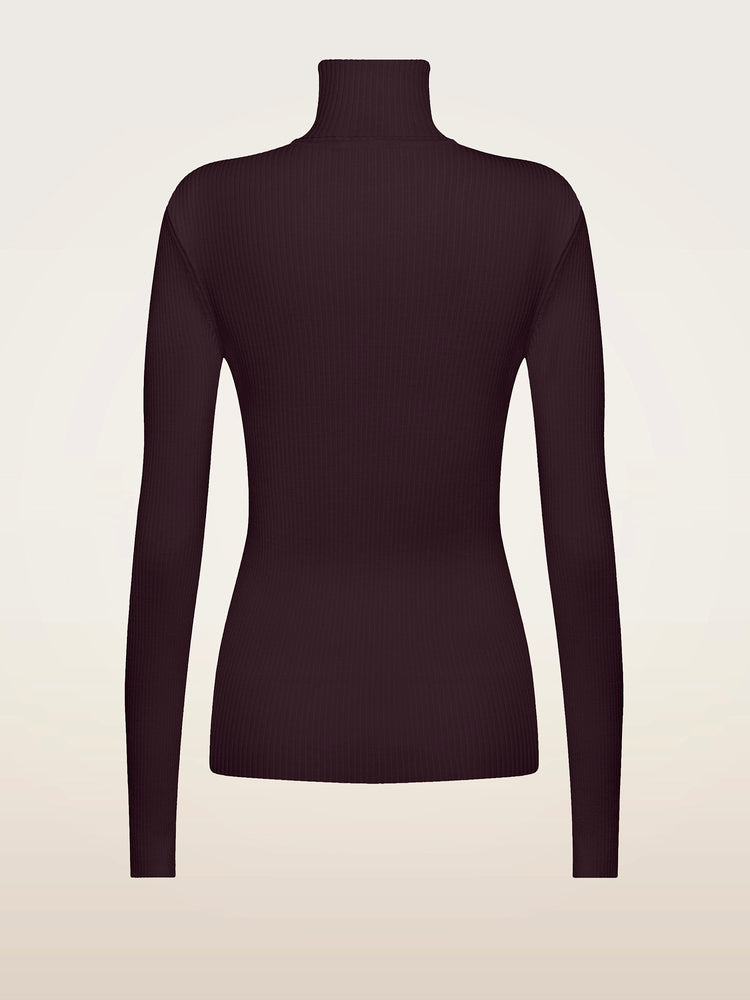 Fine Merino Rib Top Long Sleeves NEW