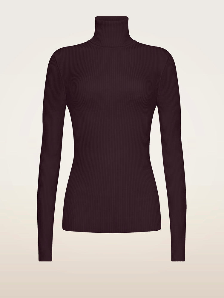 Fine Merino Rib Top Long Sleeves NEW