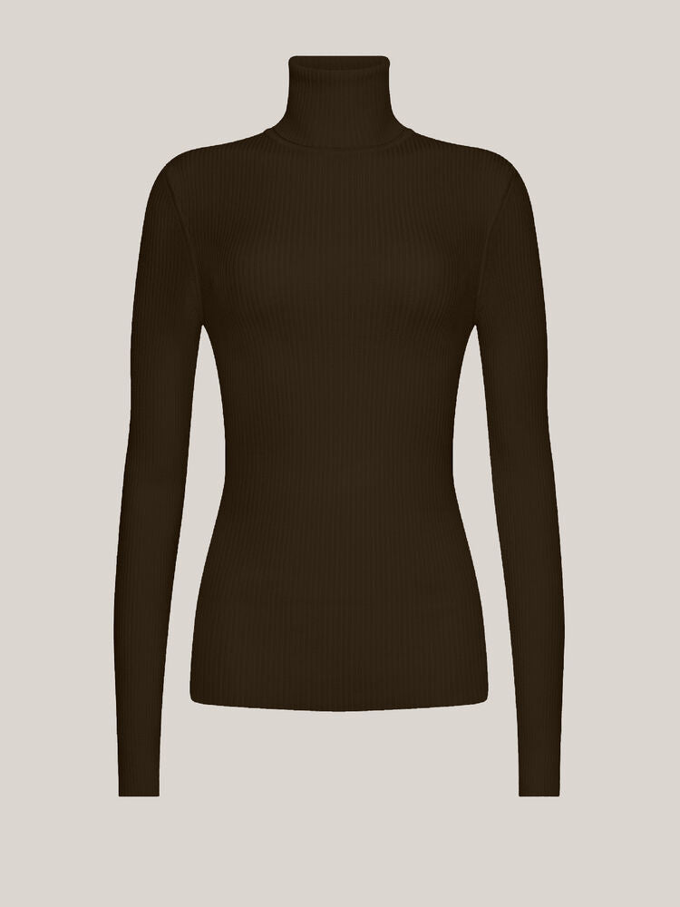 Fine Merino Rib Top Long Sleeves NEW
