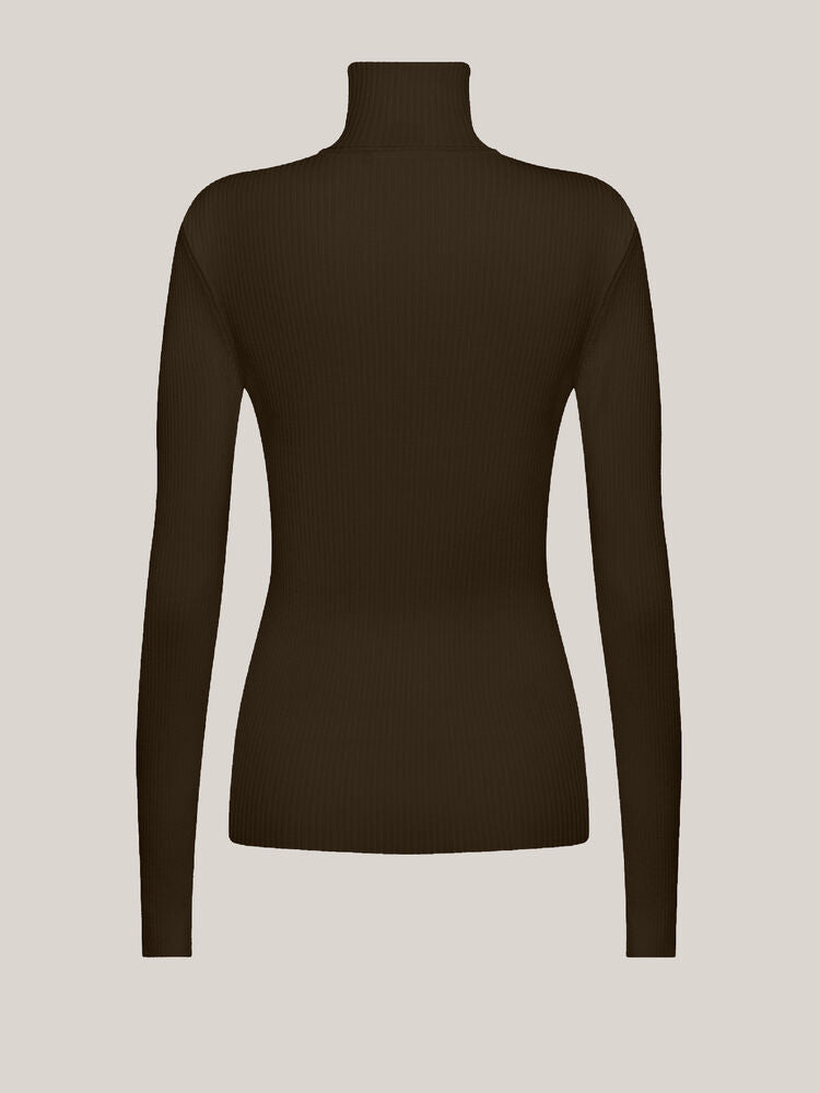 Fine Merino Rib Top Long Sleeves NEW