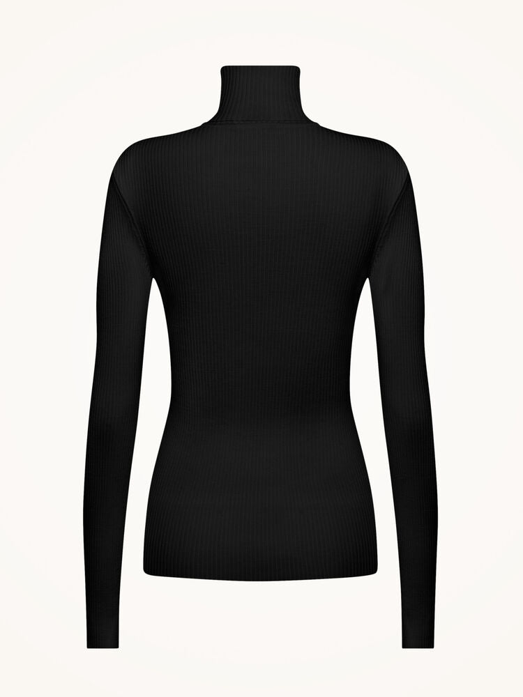 Fine Merino Rib Top Long Sleeves NEW