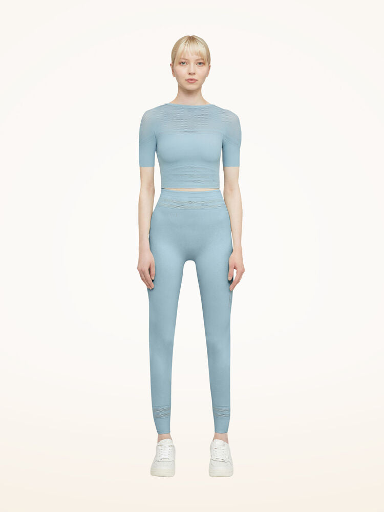 Net Lines Top Short Sleeves