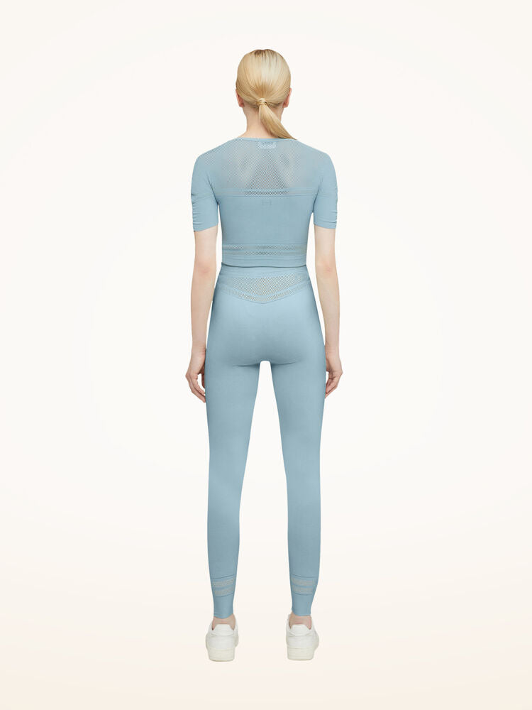 Net Lines Top Short Sleeves