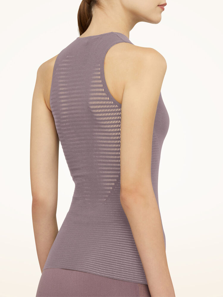 Grid Net Top Sleeveless