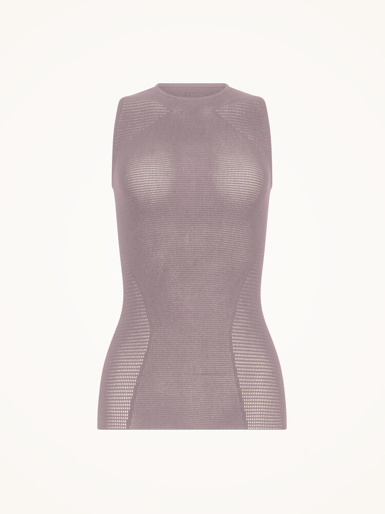 Grid Net Top Sleeveless