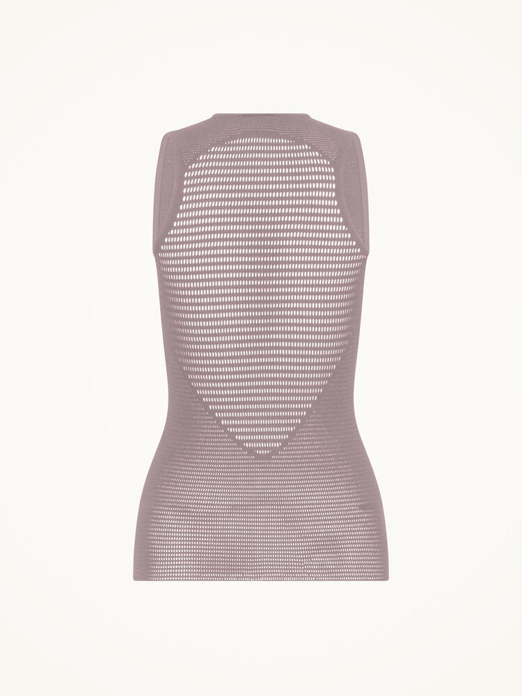 Grid Net Top Sleeveless