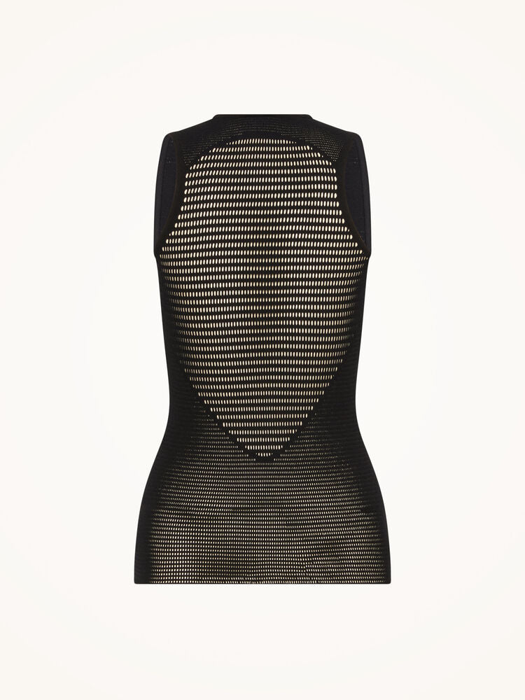 Grid Net Top Sleeveless
